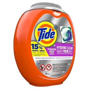 img 3 attached to 🌼 Tide Hygienic Clean 10x Power PODS Laundry Detergent Pacs, Spring Meadow, 48 count, For Visible and Invisible Dirt