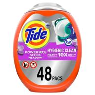 🌼 tide hygienic clean 10x power pods laundry detergent pacs, spring meadow, 48 count, for visible and invisible dirt logo