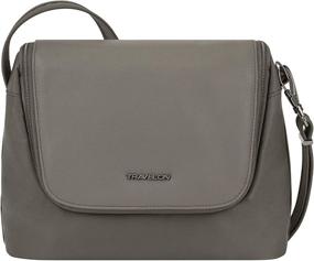 img 4 attached to 👜 Travelon East/West Crossbody Bag in Gray: Compact and Stylish Travel Companion with Dimensions 11W x 9H x 4.25D