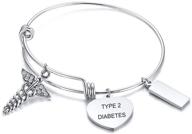 personalized stainless steel medical alert id charm bracelet for women with free engraving logo