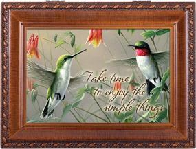 img 3 attached to 🏡 Cottage Garden Woodgrain Rope Trim Jewelry Music Box – Wind Beneath My Wings Melody: Taking Time to Enjoy the Simple Things