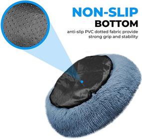 img 1 attached to Calming Cat Bed for Indoor Cats & Small Dogs - Whiskers & Friends, Orthopedic Donut Bed, Washable, Up to 25lbs