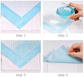 img 1 attached to 🐰 kathson Rabbits Disposable Diaper Cage Pad - Super Absorbent Underpads for Guinea Pigs, Hedgehogs, Hamsters, Chinchillas, Cats, Reptiles, and Small Animals (50 PCS Blue)