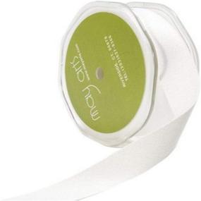 img 1 attached to 🎀 May Arts 5/8-Inch White Faux Suede Ribbon