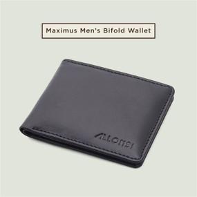 img 3 attached to Optimized Men's Minimalist Leather Bifold Wallet for Wallets, Card Cases & Money Organizers