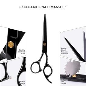 img 1 attached to 💇 Professional Hair Cutting Scissors Set - 12 Pcs 4CR Stainless Steel Hairdressing Scissors Kit, Including Thinning Scissors, Comb, Cape, Clips - Ideal for Barber, Salon, and Home Haircuts