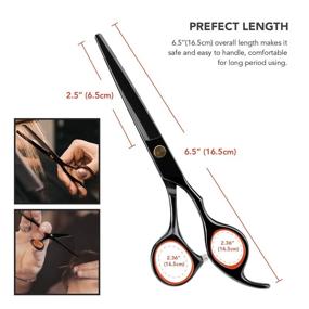 img 2 attached to 💇 Professional Hair Cutting Scissors Set - 12 Pcs 4CR Stainless Steel Hairdressing Scissors Kit, Including Thinning Scissors, Comb, Cape, Clips - Ideal for Barber, Salon, and Home Haircuts