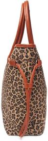 img 2 attached to 🐆 Leather Women's Handbags & Wallets – Oversized Leopard Cheetah Print