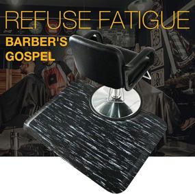 img 3 attached to 🪑 Achieve Optimum Comfort with Amcomfy 3x5 Anti-Fatigue Semi Circle Salon Mat - Marbled Black, Ideal for Hair Stylists & Barber Shops!