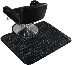 img 4 attached to 🪑 Achieve Optimum Comfort with Amcomfy 3x5 Anti-Fatigue Semi Circle Salon Mat - Marbled Black, Ideal for Hair Stylists & Barber Shops!