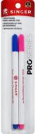 🖌️ singer 04371 fine point disappearing fabric marking pen, pink and blue – 2-pack: fade-out precision for sewing and crafting! logo