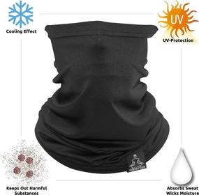 img 1 attached to 🏃 Temple Tape Lightweight Cooling Neck Gaiter: Versatile Face Mask for Men and Women - Stay Cool and Protected during Running and UV Exposure