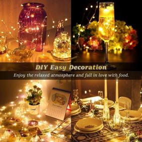 img 1 attached to 🎄 220 LED Bunch Lights, 7.3ft Copper Wire Fairy Lights with Remote Timer - Waterproof Christmas Vine String Lights for Outdoor Indoor Tree Decoration, Wedding Party Holiday Room Decor