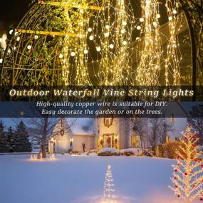 img 3 attached to 🎄 220 LED Bunch Lights, 7.3ft Copper Wire Fairy Lights with Remote Timer - Waterproof Christmas Vine String Lights for Outdoor Indoor Tree Decoration, Wedding Party Holiday Room Decor