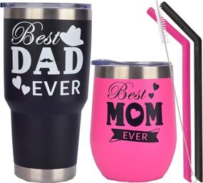 img 4 attached to 🎁 Perfect Anniversary Gift: Parents Tumbler - Ideal for the Best Moments