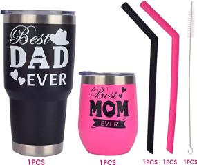 img 1 attached to 🎁 Perfect Anniversary Gift: Parents Tumbler - Ideal for the Best Moments