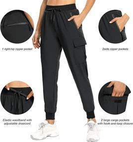 img 3 attached to 👖 Lightweight and Water Resistant Women's Cargo Joggers for Outdoor Activities and Travel