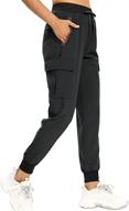 👖 lightweight and water resistant women's cargo joggers for outdoor activities and travel logo