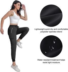 img 2 attached to 👖 Lightweight and Water Resistant Women's Cargo Joggers for Outdoor Activities and Travel