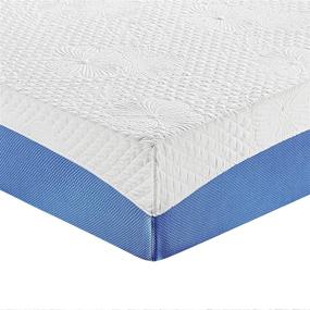 img 1 attached to 🛏️ Olee Sleep Full Size Gel Infused Memory Foam Mattress - 10 Inch, Blue - Quality Comfort and Cool Sleep