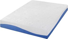 img 2 attached to 🛏️ Olee Sleep Full Size Gel Infused Memory Foam Mattress - 10 Inch, Blue - Quality Comfort and Cool Sleep