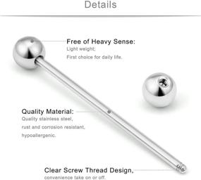 img 2 attached to SCERRING Industrial Piercing Stainless Cartilage Women's Jewelry