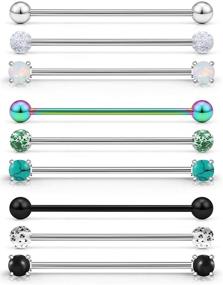 img 3 attached to SCERRING Industrial Piercing Stainless Cartilage Women's Jewelry