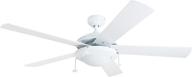 🏡 prominence home 80101-01 bolivar led ceiling fan, modern farmhouse style, 52” dual-finish blades, white finish логотип