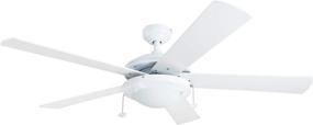 img 4 attached to 🏡 Prominence Home 80101-01 Bolivar LED Ceiling Fan, Modern Farmhouse Style, 52” Dual-Finish Blades, White Finish