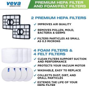 img 3 attached to 🔍 VEVA Premium Vacuum Filter Set - High-Quality Filters for Shark Rotator Navigator Duoclean Lift-Away Upright Model NV650, 650W, 651, 652, 750W, 751, 752, 831, 835; AX950, 951 & 952