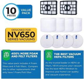 img 1 attached to 🔍 VEVA Premium Vacuum Filter Set - High-Quality Filters for Shark Rotator Navigator Duoclean Lift-Away Upright Model NV650, 650W, 651, 652, 750W, 751, 752, 831, 835; AX950, 951 & 952