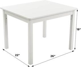 img 1 attached to 🪑 Humble Crew White Grey Kids Wooden Table and 4 Chairs Set