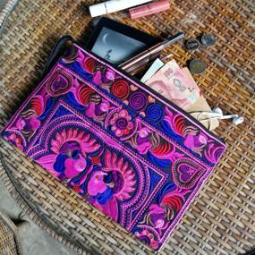 img 3 attached to Sabai Jai Handcrafted Embroidered Women's Wristlet Handbags & Wallets