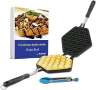 hong kong style egg waffle maker pan by starblue with complimentary recipe ebook and tongs - create crispy bubble waffle in just 5 minutes логотип