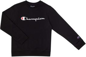 img 3 attached to 👕 Наборы детских худи и свитшотов Champion с флисовыми брюками для бега - классические основные цвета - для младенцев и малышей