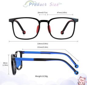img 1 attached to 👓 Protect Your Child's Eyes with LAMBBAA 2 Pack Kids Blue Light Blocking Glasses - Anti Blurry, Eyestrain Relief, and UV400 Protection for Children Age 3-12