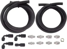 img 1 attached to 🔧 ICT Billet LS Swap Power Steering Pump Hose Kit - Universal Pressure Return Line for Gear Box or Rack & Pinion - LS1 LS3 - Made in the USA 551082