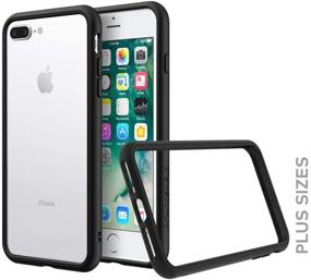 img 3 attached to 📱 Durable RhinoShield Bumper for iPhone 8 Plus / 7 Plus - CrashGuard NX: Slim, Shock Absorbent Cover with 11ft Drop Protection (Black)