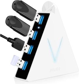 img 4 attached to JoyReken FlyingVHUB: 4-Port USB 3.0 Hub with 2ft Extended Cable, Additional USB Ports for Xbox One, PS4, PS5, Mac, PC, Laptop, Desktop