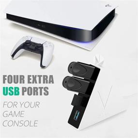 img 3 attached to JoyReken FlyingVHUB: 4-Port USB 3.0 Hub with 2ft Extended Cable, Additional USB Ports for Xbox One, PS4, PS5, Mac, PC, Laptop, Desktop