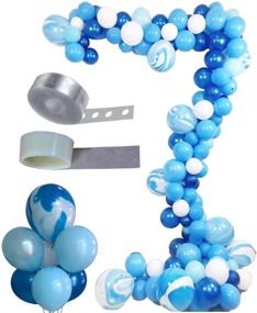 img 4 attached to 🎈 Decorate Any Occasion with Asonlye's 128 Pcs Balloon Arch & Garland Kit - Perfect for Holidays, Weddings, Showers, Graduations, Anniversaries (Blue Kit)
