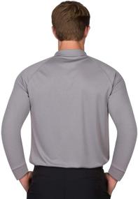 img 3 attached to Stylish and Practical: Long Sleeve Collarless Golf Shirts for Maximum Comfort and Performance