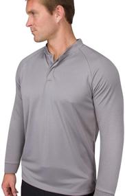 img 2 attached to Stylish and Practical: Long Sleeve Collarless Golf Shirts for Maximum Comfort and Performance