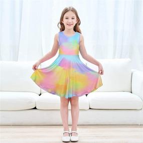 img 3 attached to 🌈 Captivating Sleeveless Sparkly Rainbow Dresses for Girls - JESKIDS Girls' Clothing Collection