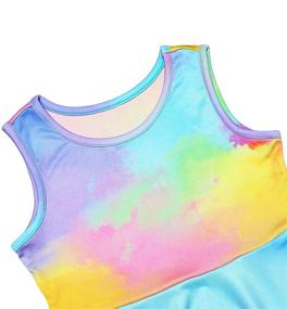 img 1 attached to 🌈 Captivating Sleeveless Sparkly Rainbow Dresses for Girls - JESKIDS Girls' Clothing Collection