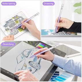 img 2 attached to Dream Purple Stylus Digital Pen: Fine Point Active Pencil 🖊️ for Handwriting and Drawing on iPhone, iPad, and other Touch Screens