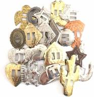 🤠 25 piece conchos grab bag! mixed western styles, assorted shapes and sizes, slotted logo