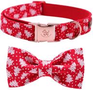 🎀 stylish bowtie dog collar for dogs and cats, adjustable cotton & webbing collar with elegant tail design - ideal for small, medium, and large breeds logo