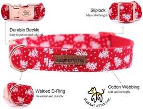 img 2 attached to 🎀 Stylish Bowtie Dog Collar for Dogs and Cats, Adjustable Cotton & Webbing Collar with Elegant Tail Design - Ideal for Small, Medium, and Large Breeds