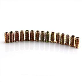 img 1 attached to 🔩 15pcs 1/425 Zinc Alloy Threaded Insert Nuts with Hex-Flanged Washer for Wood Furniture: Hex Drive Head Screw-in Type Embedded Screw Plug Set by ZRM&E